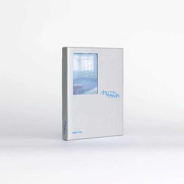 White product packaging with a blue label on a white background