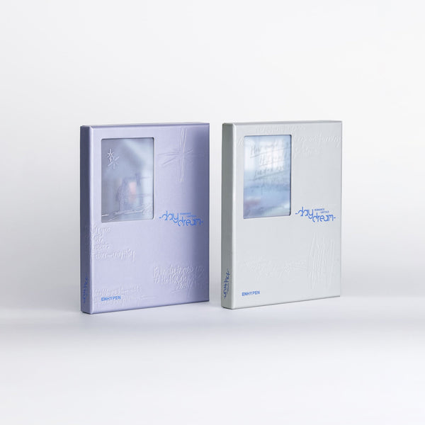 Two white boxes with blue text and design elements on a white background
