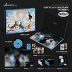 Meowy The 2nd EP Album 'Bite Now' Photobook ver. packaging with various items on a black background