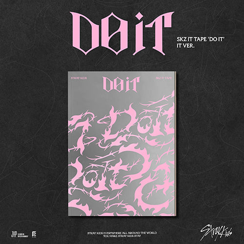 Product packaging with pink and gray design on a black background, featuring the brand 'DOIT'.